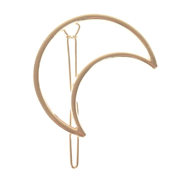 One magnolia Accessories - Moon gold toned hair clip barrette